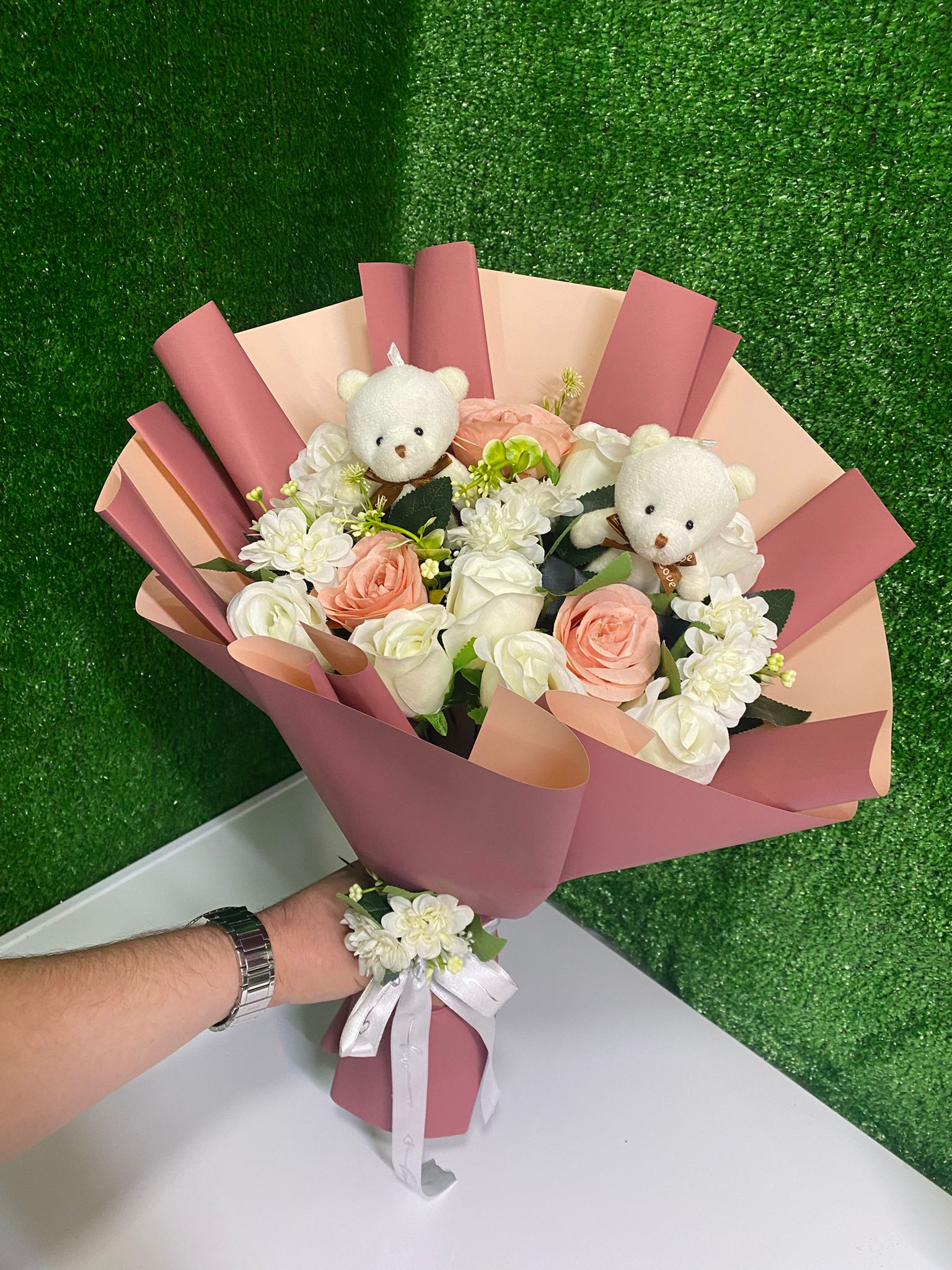 Solmayan Ayıcıklı Buket